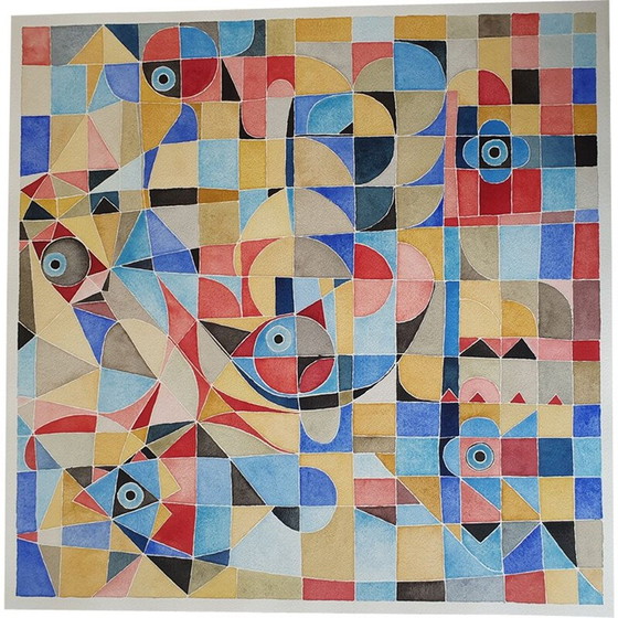 Image 1 of Aquarelle vintage sur papier n 396 de Jérémie Iordanoff, 2007