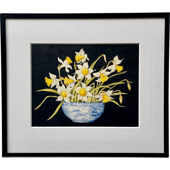 Image 1 of Nature morte vintage de jonquilles, 1920