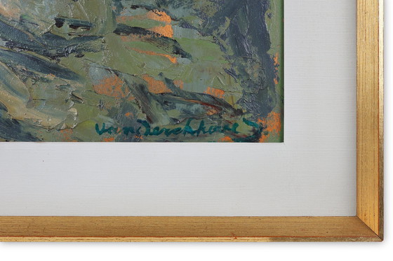 Image 1 of Mid Century Peinture à l'huile d'un enfant signée par l'artiste belge Jan Vandekerckhove