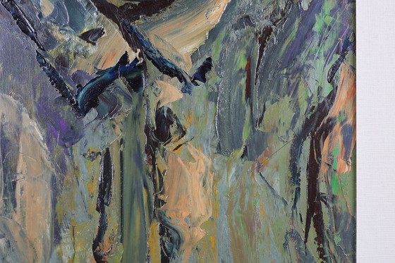Image 1 of Mid Century Peinture à l'huile d'un enfant signée par l'artiste belge Jan Vandekerckhove
