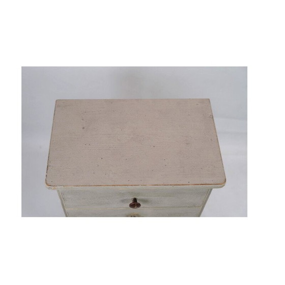 Image 1 of Commode vintage Gustavienne peinte en gris, années 1840