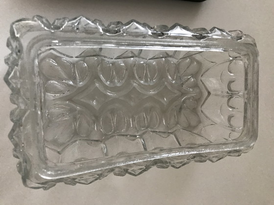 Image 1 of Plafonnier vintage en verre glacé Lampe murale en verre années 60