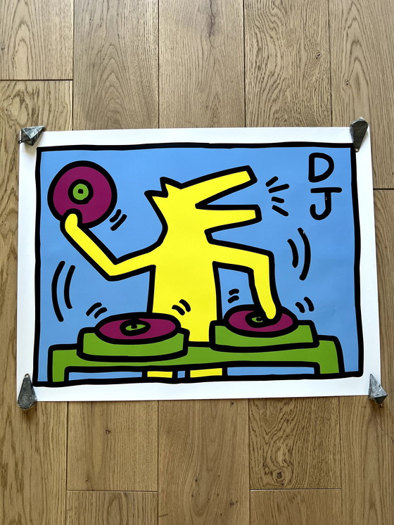 Image 1 of Dj Keith Haring Streetart 80S Basquiat Memphis Technics Pioneer Serato Disco