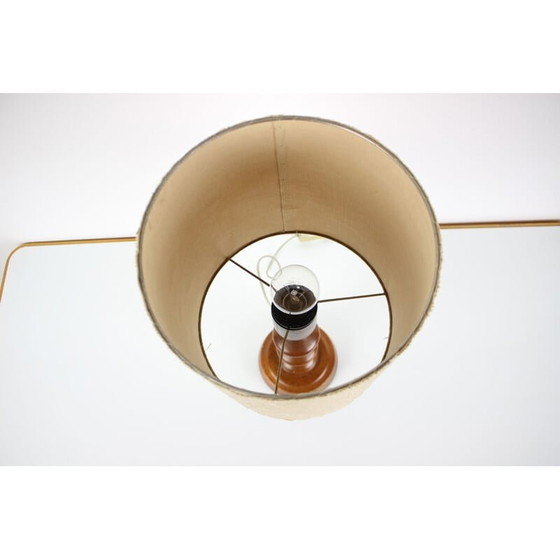 Image 1 of Lampe de table vintage en bois d'Antonín Hepnar, tchèque 1970