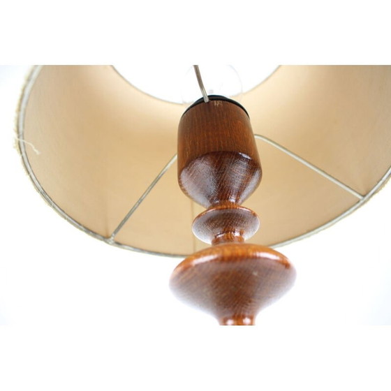 Image 1 of Lampe de table vintage en bois d'Antonín Hepnar, tchèque 1970