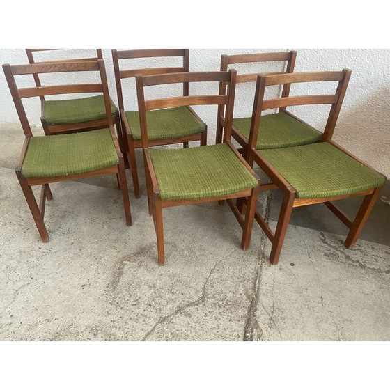 Image 1 of Ensemble de 6 chaises vintage en bois de teck par Ulferts Tibro, Suède 1960