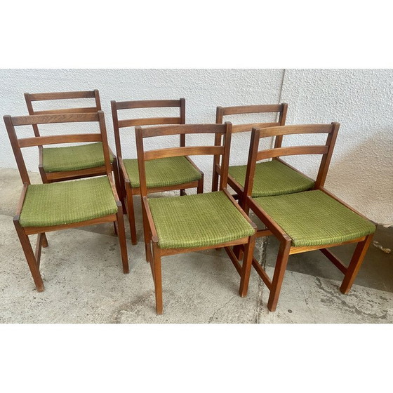 Image 1 of Ensemble de 6 chaises vintage en bois de teck par Ulferts Tibro, Suède 1960