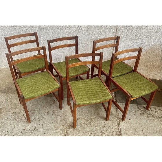 Image 1 of Ensemble de 6 chaises vintage en bois de teck par Ulferts Tibro, Suède 1960
