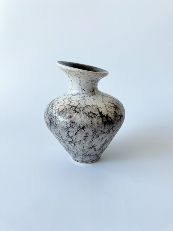 Image 1 of Walter Gerhard Keramik 542/17, Vase En Céramique Avec Émail Courant, Ouverture Asymétrique, Mid Century, West Germany