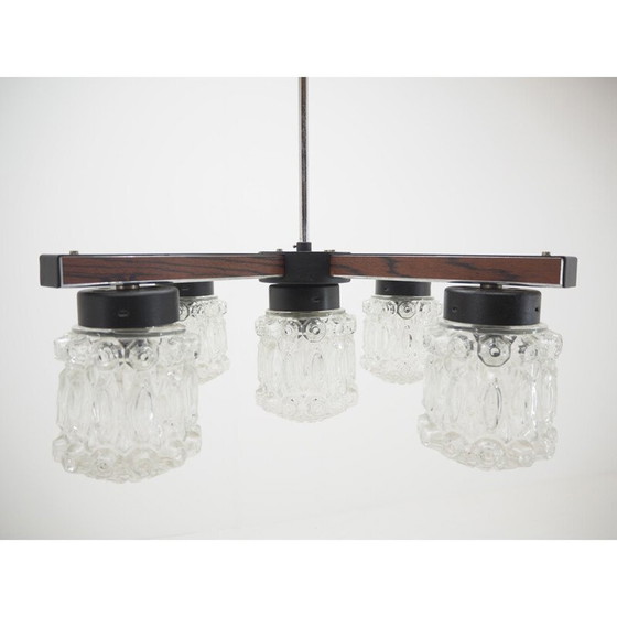 Image 1 of Lustre vintage en parfait état, Tchécoslovaquie 1960