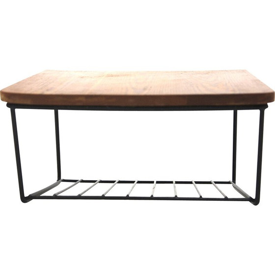 Image 1 of Etagère murale vintage en pin et métal, Suède 1950