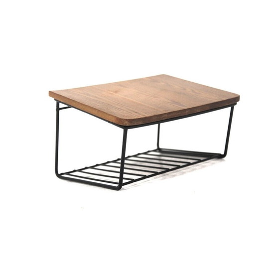 Image 1 of Etagère murale vintage en pin et métal, Suède 1950
