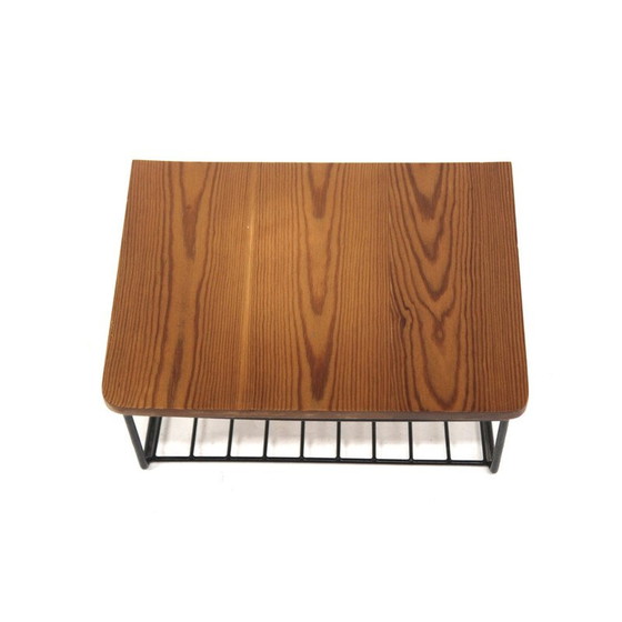 Image 1 of Etagère murale vintage en pin et métal, Suède 1950