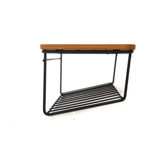 Image 1 of Etagère murale vintage en pin et métal, Suède 1950