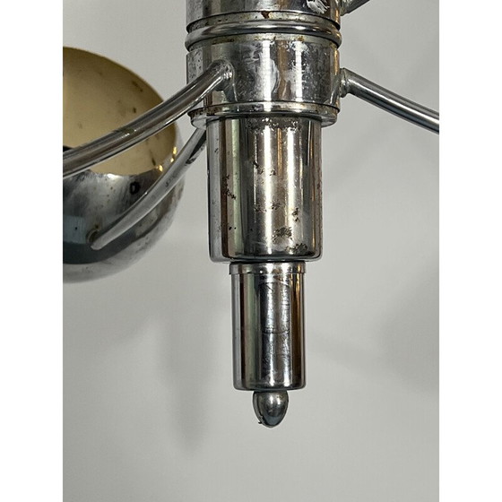 Image 1 of Lustre vintage chromé de Goffredo Reggiani, 1950