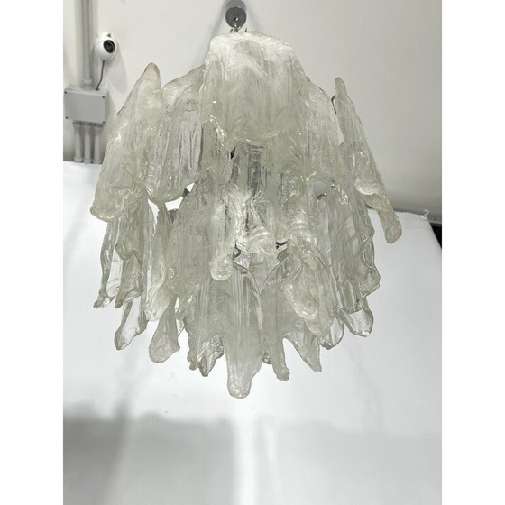 Image 1 of Paire de lustres en verre Murano Mazzega, 1970