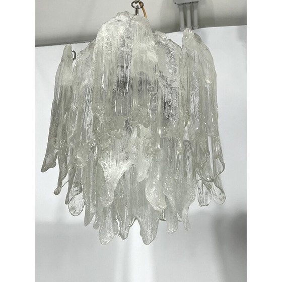 Image 1 of Paire de lustres en verre Murano Mazzega, 1970