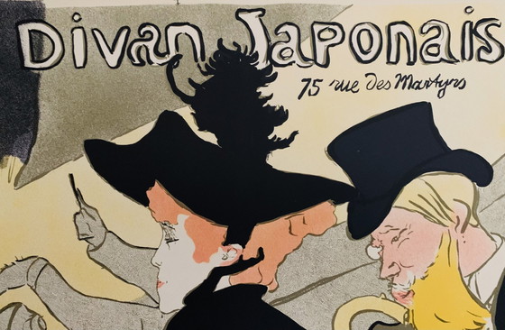 Image 1 of Toulouse-Lautrec : "Divan Japonais". Lithographie en couleur de 1976.