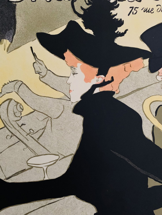 Image 1 of Toulouse-Lautrec : "Divan Japonais". Lithographie en couleur de 1976.