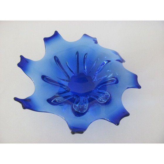 Image 1 of Coupe vintage en verre avec étoile de mer, Tchécoslovaquie 1960