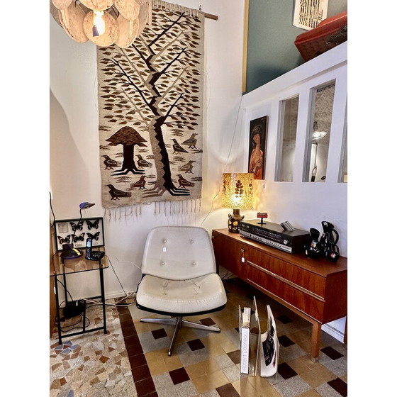 Image 1 of Tapisseries vintage en laine tissée représentant l'arbre de vie