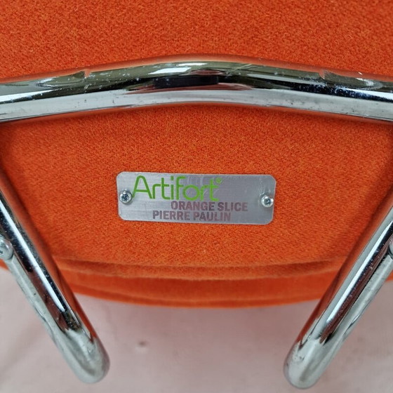 Image 1 of Fauteuil vintage à tranches orange par Pierre Paulin pour Artifort, 1980