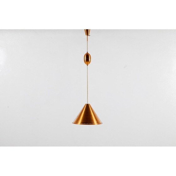 Image 1 of Suspension vintage en laiton Kegle par Bent Karlby pour Lyfa
