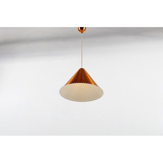 Image 1 of Suspension vintage en laiton Kegle par Bent Karlby pour Lyfa