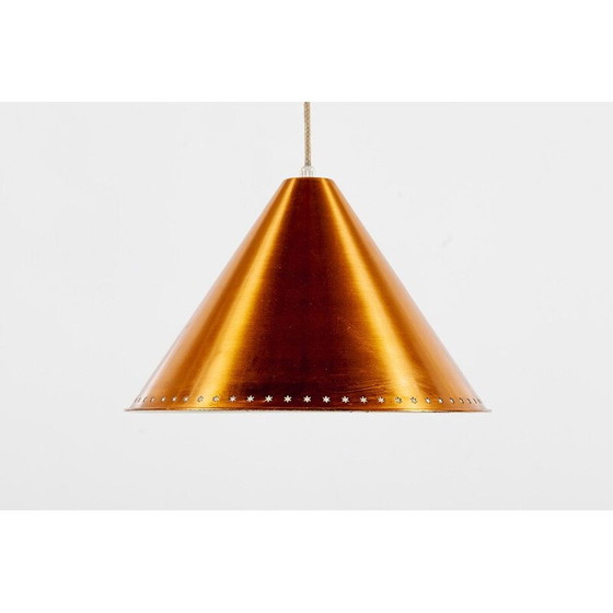 Image 1 of Suspension vintage en laiton Kegle par Bent Karlby pour Lyfa