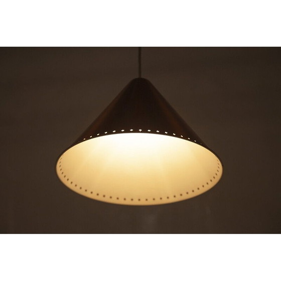 Image 1 of Suspension vintage en laiton Kegle par Bent Karlby pour Lyfa