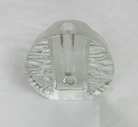 Image 1 of Vase Soliflore En Verre Moulé Walther Glass Années 70