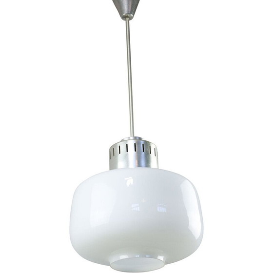 Image 1 of Lampe suspendue vintage en opaline