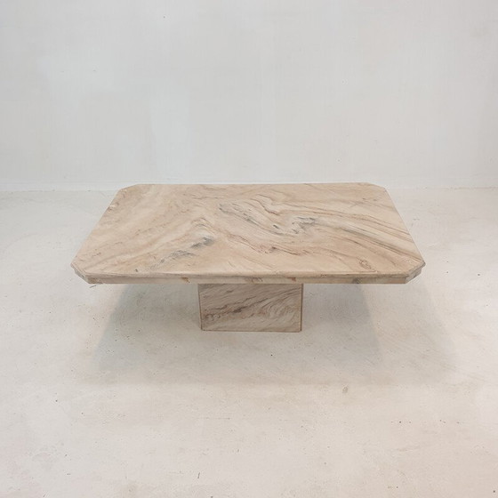 Image 1 of Table basse italienne vintage en marbre, 1980