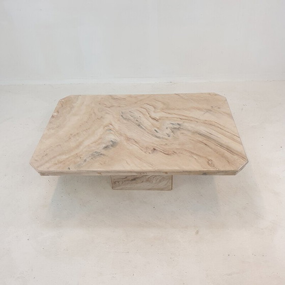 Image 1 of Table basse italienne vintage en marbre, 1980