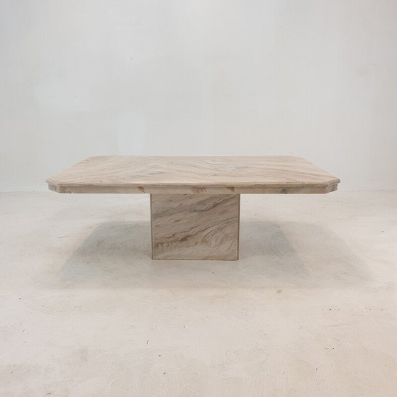 Image 1 of Table basse italienne vintage en marbre, 1980
