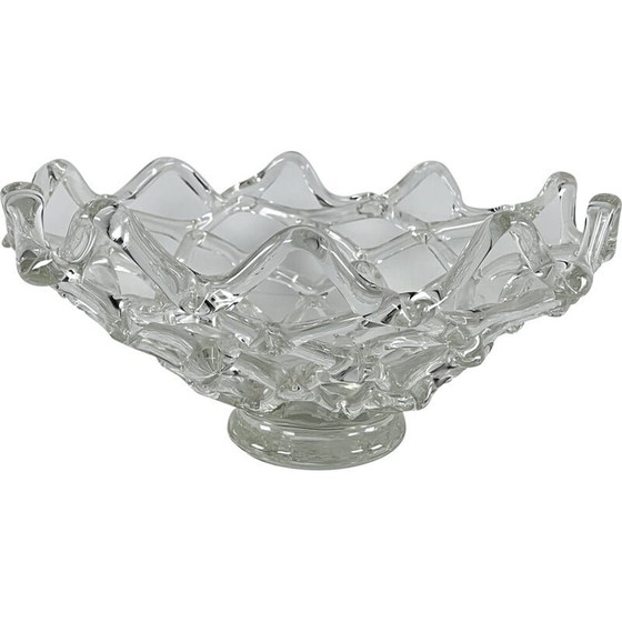 Image 1 of Centre de table en verre Murano Intreccio Vintage Art Deco par Barovier e Toso, Italie 1940s