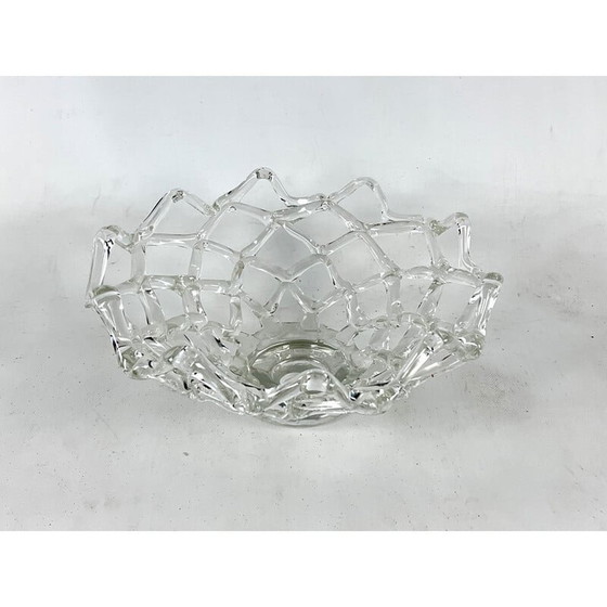 Image 1 of Centre de table en verre Murano Intreccio Vintage Art Deco par Barovier e Toso, Italie 1940s