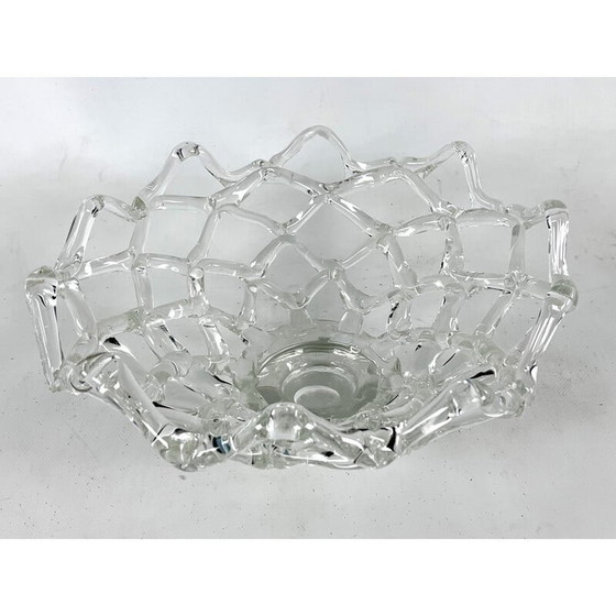 Image 1 of Centre de table en verre Murano Intreccio Vintage Art Deco par Barovier e Toso, Italie 1940s