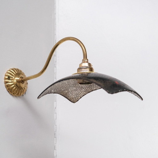 Lampes murales vintage Mercury en verre réfléchissant et laiton, Angleterre