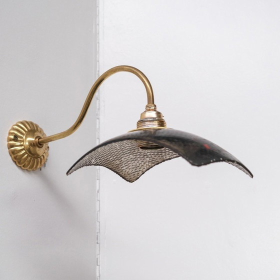 Image 1 of Lampes murales vintage Mercury en verre réfléchissant et laiton, Angleterre