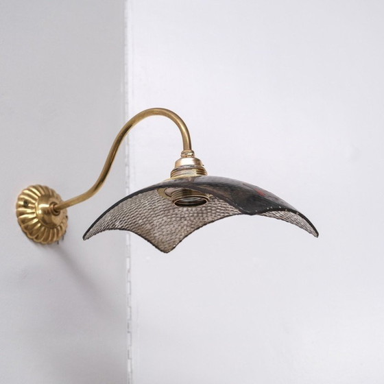 Image 1 of Lampes murales vintage Mercury en verre réfléchissant et laiton, Angleterre