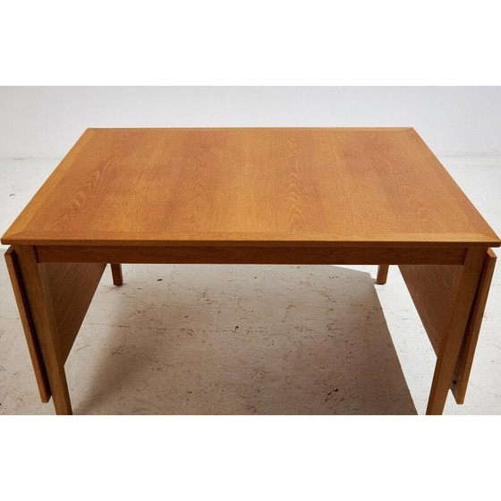 Image 1 of Table de salle à manger vintage en chêne avec 2 rallonges par Kai Winding pour Slagelse Møbelværk, 1960