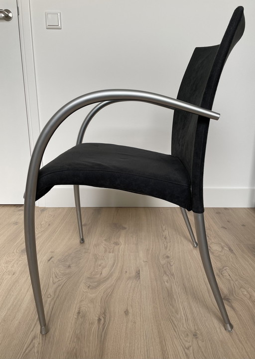 4x Tonon Steel dining chair By Martin Ballendat