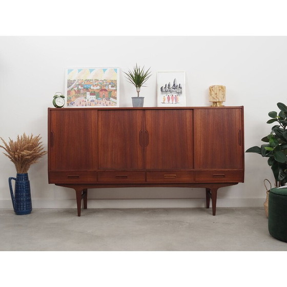 Image 1 of Buffet haut vintage en teck par Børge Seindal pour Westergaard, 1960s