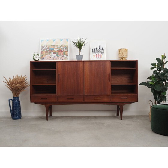 Image 1 of Buffet haut vintage en teck par Børge Seindal pour Westergaard, 1960s