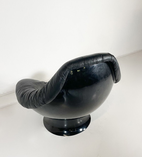 Image 1 of Chaise longue et ottomane Rodica de Mario Brunu pour Confort Italie, 1970S - cuir d'origine