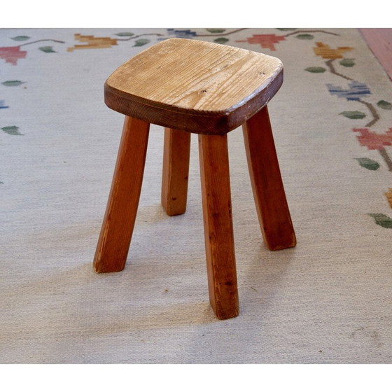 Image 1 of Tabouret vintage en bois, 1960