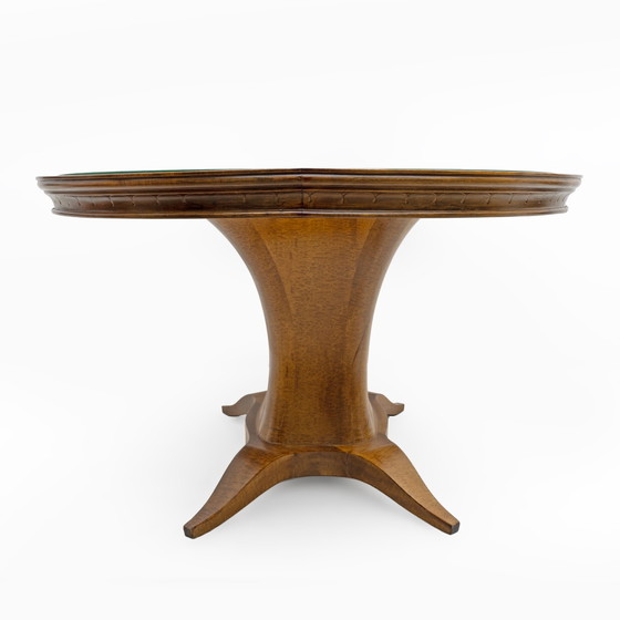 Image 1 of Table de salle à manger ovale en orme italien, 1950S