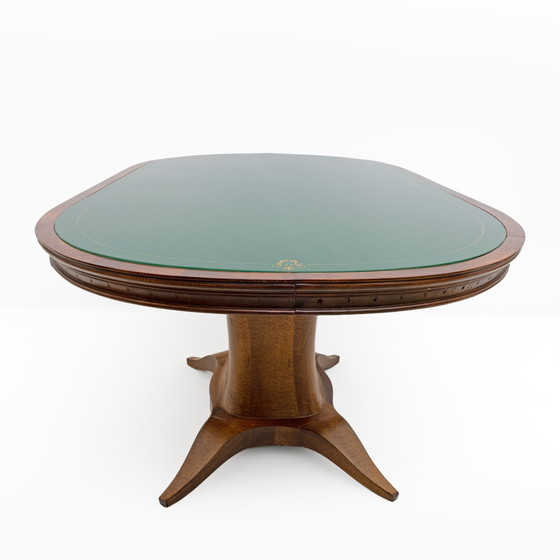 Image 1 of Table de salle à manger ovale en orme italien, 1950S
