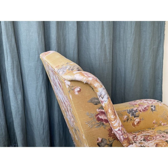 Image 1 of Fauteuil floral danois du milieu du siècle, 1970